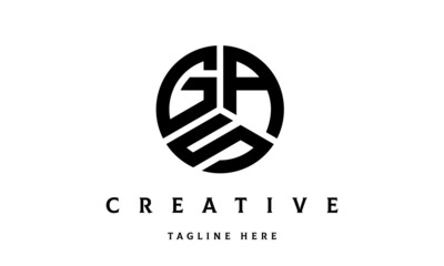 GAS creative circle three letter logo