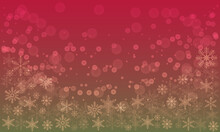 Winter Red Gradient Abstract Background With Snowflakes
