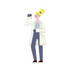 Poster - woman scientist with tube