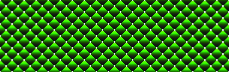 Wall Mural - Green luxury background with beads and rhombuses. Vector illustration. 