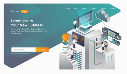 Leinwandbilder - Cloud server analysis and monitoring