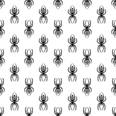 Poster - Caterpillar spider pattern seamless background texture repeat wallpaper geometric vector