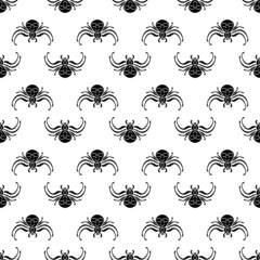 Poster - Biology spider pattern seamless background texture repeat wallpaper geometric vector