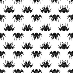 Poster - dark spider pattern seamless background texture repeat wallpaper geometric vector