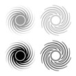 Black hole spiral shape vortex portal set icon grey black color vector illustration flat style image