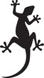Lizard animal black vector illustration