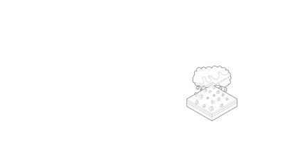 Poster - Cloud and hail icon animation best outline object on white background