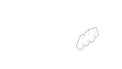 Poster - Up arrow icon animation best outline object on white background