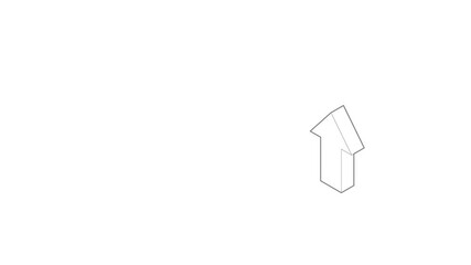 Poster - Up arrow icon animation best outline object on white background