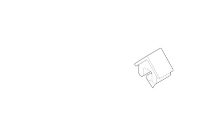Poster - Location of the house icon animation best outline object on white background