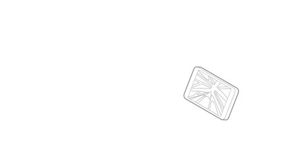 Poster - Navigator icon animation best outline object on white background