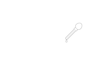 Poster - Pipette icon animation best outline object on white background