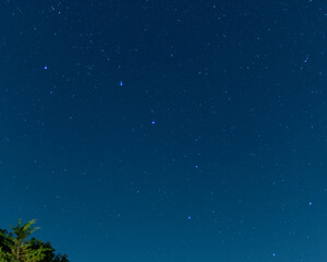 starry night sky with big dipper constellation