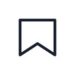 Bookmark black line icon. Popular media element. Instagram flag, save symbol