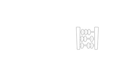 Poster - Abacus icon animation best outline object on white background