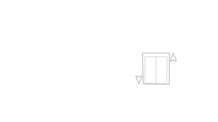Poster - lift icon animation best outline object on white background