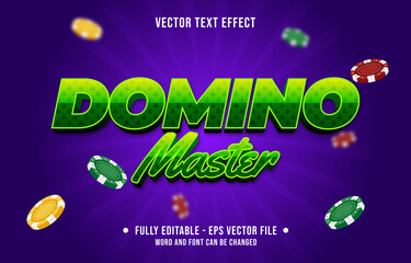 Wall Mural - editable text effect gradient color casino poker game style font effect template