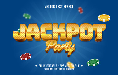 Wall Mural - Editable text effect gradient color casino poker game style font effect template