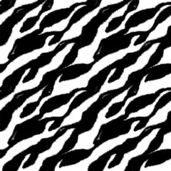 Poster - Animal seamless pattern. Print leopard, cheetah or panthe. Repeated black pattern on white background. Repeating patern. Texture printing. Abstract printed. Fashion style for design prints. Vector 