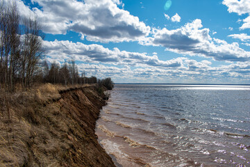 Wall Mural - the summer beautiful volga riverside