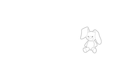 Wall Mural - Soft toy icon animation best outline object on white background