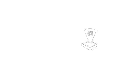 Poster - holograma icon animation best outline object on white background