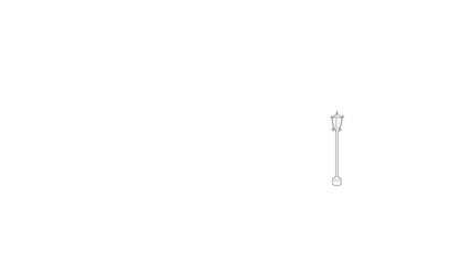Poster - Street lamp icon animation best outline object on white background