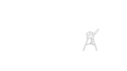 Poster - Tripod for camera icon animation best outline object on white background