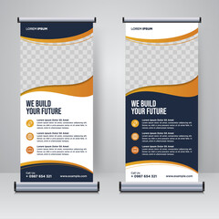 Corporate rollup or X banner design template	