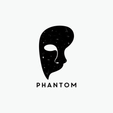 Phantom, Mask, Opera, Theatre, Theater, Horror, Mystery, Logo Icon Illustration Inspiration