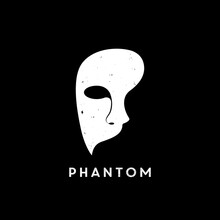 Phantom, Mask, Opera, Theatre, Theater, Horror, Mystery, Logo Icon Illustration Inspiration