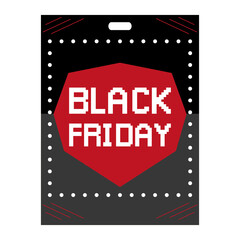 Sticker - Isolated poster black friday vector illustrator