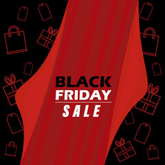 Wall Mural - Black friday background Super sale