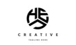 HEJ creative circle three letter logo