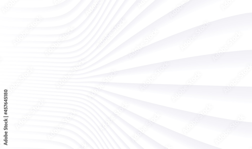 Abstract white background with 3D lines pattern, minimal white gray ...