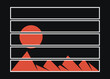 © vector_master - Geometric Mountains silhouette landscape art poster illustration