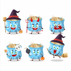 Sticker - Halloween expression emoticons with cartoon character of dried garlic