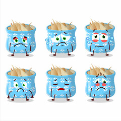 Sticker - Dried Garlic cartoon character with sad expression