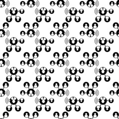 Poster - Online studying pattern seamless background texture repeat wallpaper geometric vector