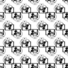 Poster - Smart device webinar pattern seamless background texture repeat wallpaper geometric vector