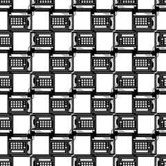Poster - Fax prints pattern seamless background texture repeat wallpaper geometric vector