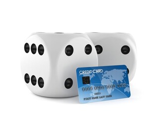 Poster - Dice with credit card