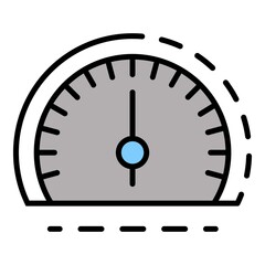 Poster - Dashboard icon. Outline dashboard vector icon color flat isolated