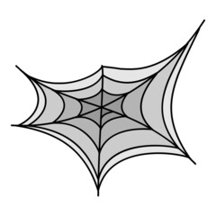Poster - hanging spider web icon. outline hanging spider web vector icon color flat isolated