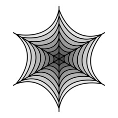 Poster - small spider web icon. outline small spider web vector icon color flat isolated