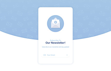Poster - email subscription banner template for website. newsletter ui. subscribe form. vector illustration o
