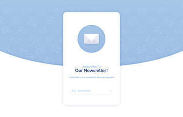 Poster - email subscription banner template for website. newsletter ui. subscribe form. vector illustration o