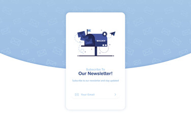 Poster - email subscription banner template for website. newsletter ui. subscribe form. vector illustration o