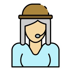 Poster - 24 hours delivery support icon. outline 24 hours delivery support vector icon color flat isolated