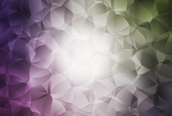 Poster - Light Pink, Green vector pattern with random forms.